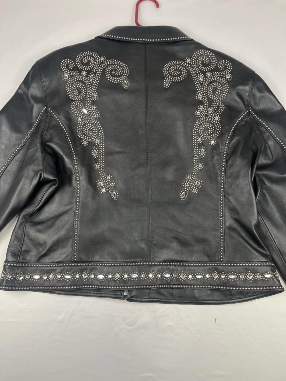Cripple Creek Genuine Leather Jacket Women’s Studded Western Biker Black XXL - Picture 5 of 7